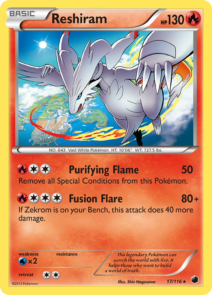 Reshiram (17/116) [Black & White: Plasma Freeze] | Total Play