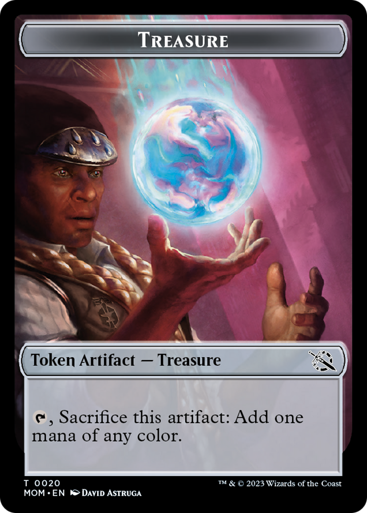 Spirit (9) // Treasure Double-Sided Token [March of the Machine Commander Tokens] | Total Play