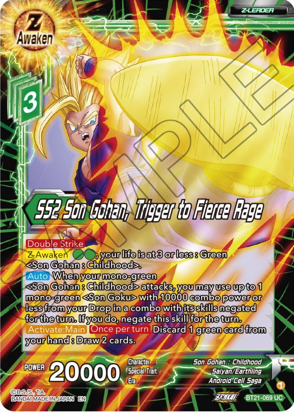 SS2 Son Gohan, Trigger to Fierce Rage (BT21-069) [Wild Resurgence] | Total Play