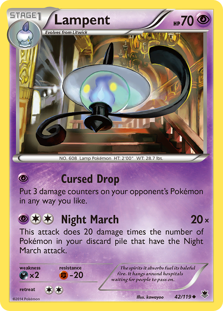 Lampent (42/119) [XY: Phantom Forces] | Total Play