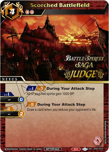 Scorched Battlefield (Judge Pack Vol. 1) (ST01-012) [Battle Spirits Saga Promo Cards] | Total Play