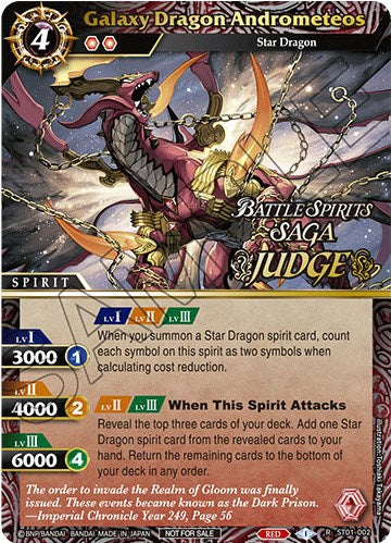 Galaxy Dragon Andrometeos (Judge Pack Vol. 1) (ST01-002) [Battle Spirits Saga Promo Cards] | Total Play