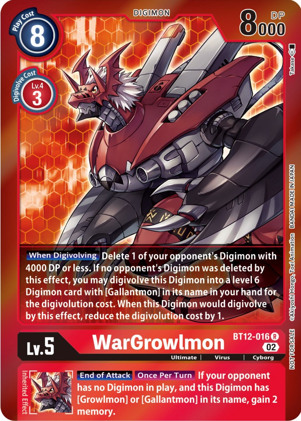 WarGrowlmon [BT12-016] (Tamer Party -Special-) [Across Time Promos] | Total Play