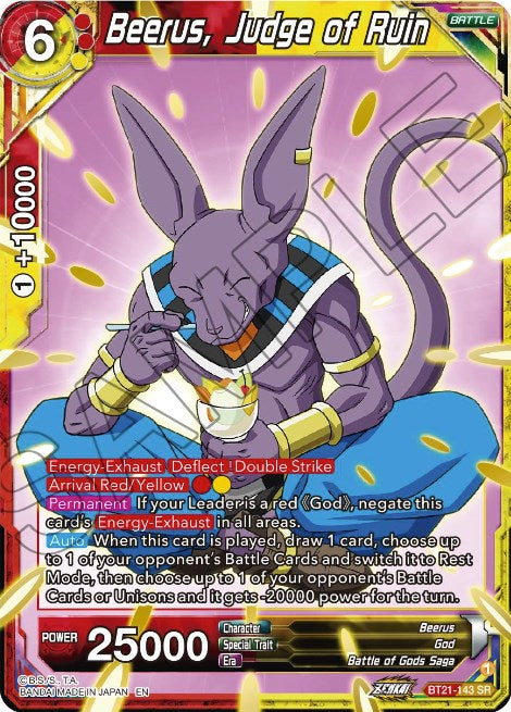 Beerus, Judge of Ruin (BT21-143) [Wild Resurgence] | Total Play