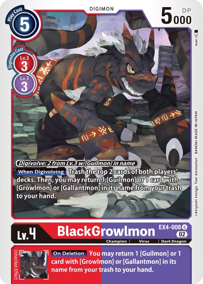 BlackGrowlmon [EX4-008] [Alternative Being Booster] | Total Play