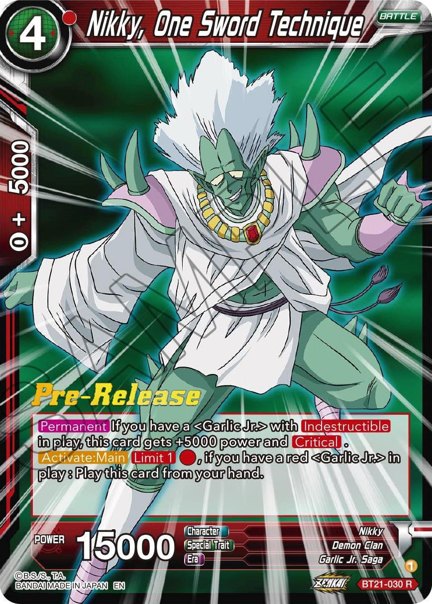 Nikky, One Sword Technique (BT21-030) [Wild Resurgence Pre-Release Cards] | Total Play