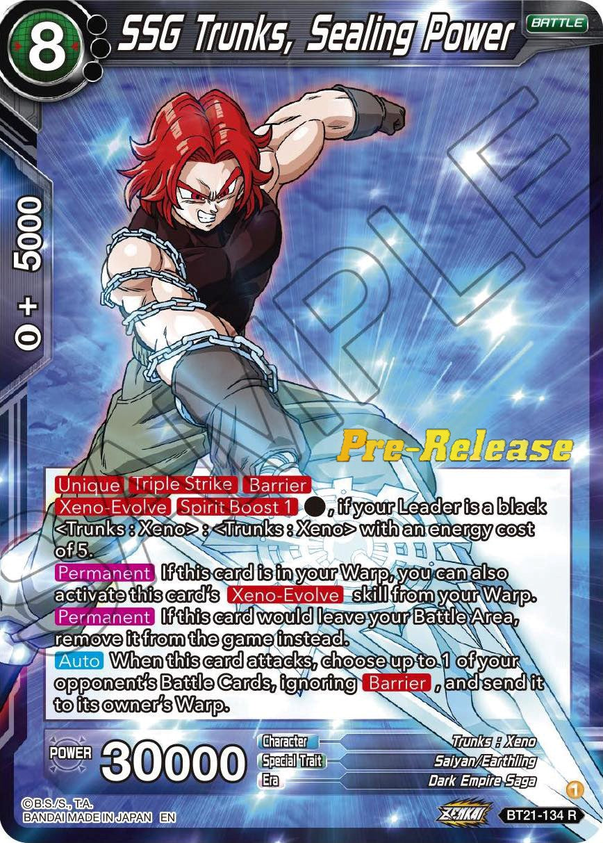 SSG Trunks, Sealing Power (BT21-134) [Wild Resurgence Pre-Release Cards] | Total Play