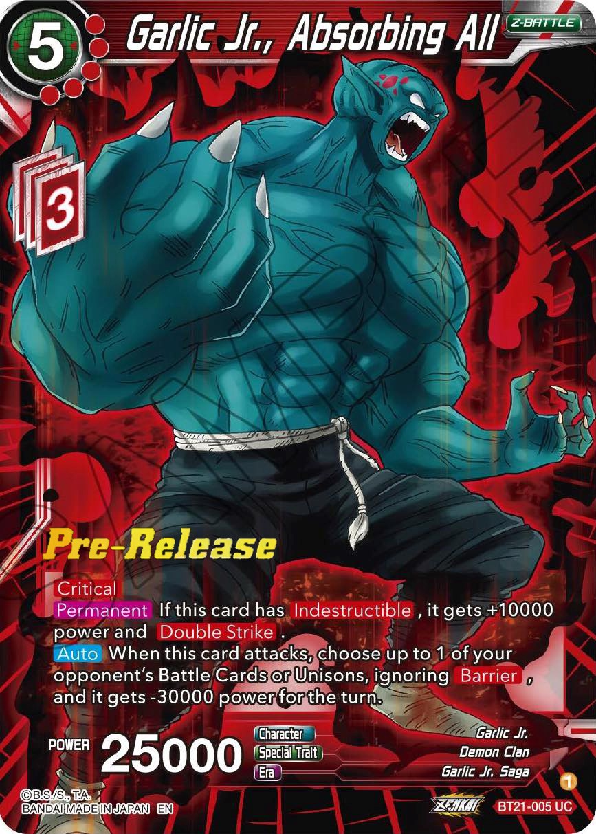 Garlic Jr., Absorbing All (BT21-005) [Wild Resurgence Pre-Release Cards] | Total Play