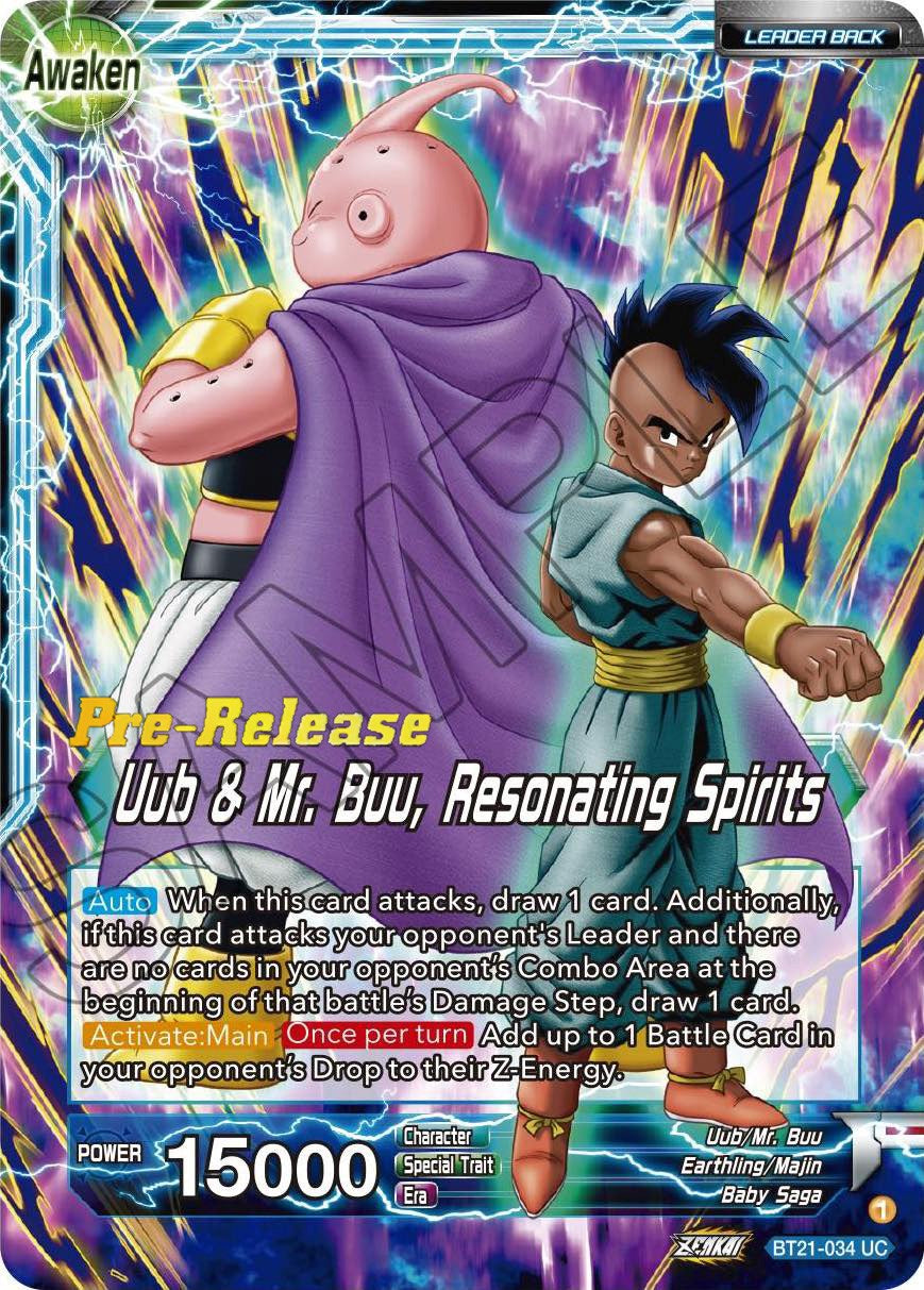 Uub // Uub & Mr. Buu, Resonating Spirits (BT21-034) [Wild Resurgence Pre-Release Cards] | Total Play