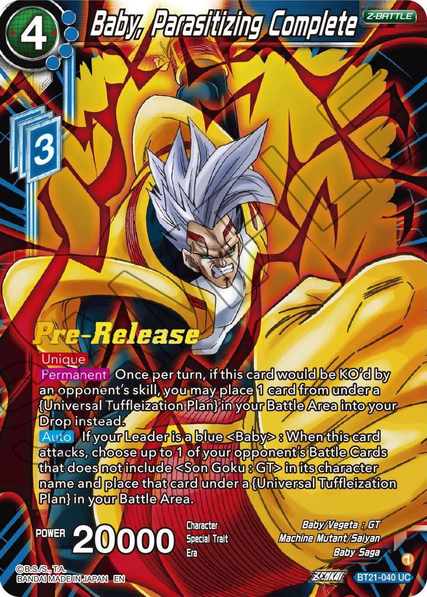 Baby, Parasitizing Complete (BT21-040) [Wild Resurgence Pre-Release Cards] | Total Play