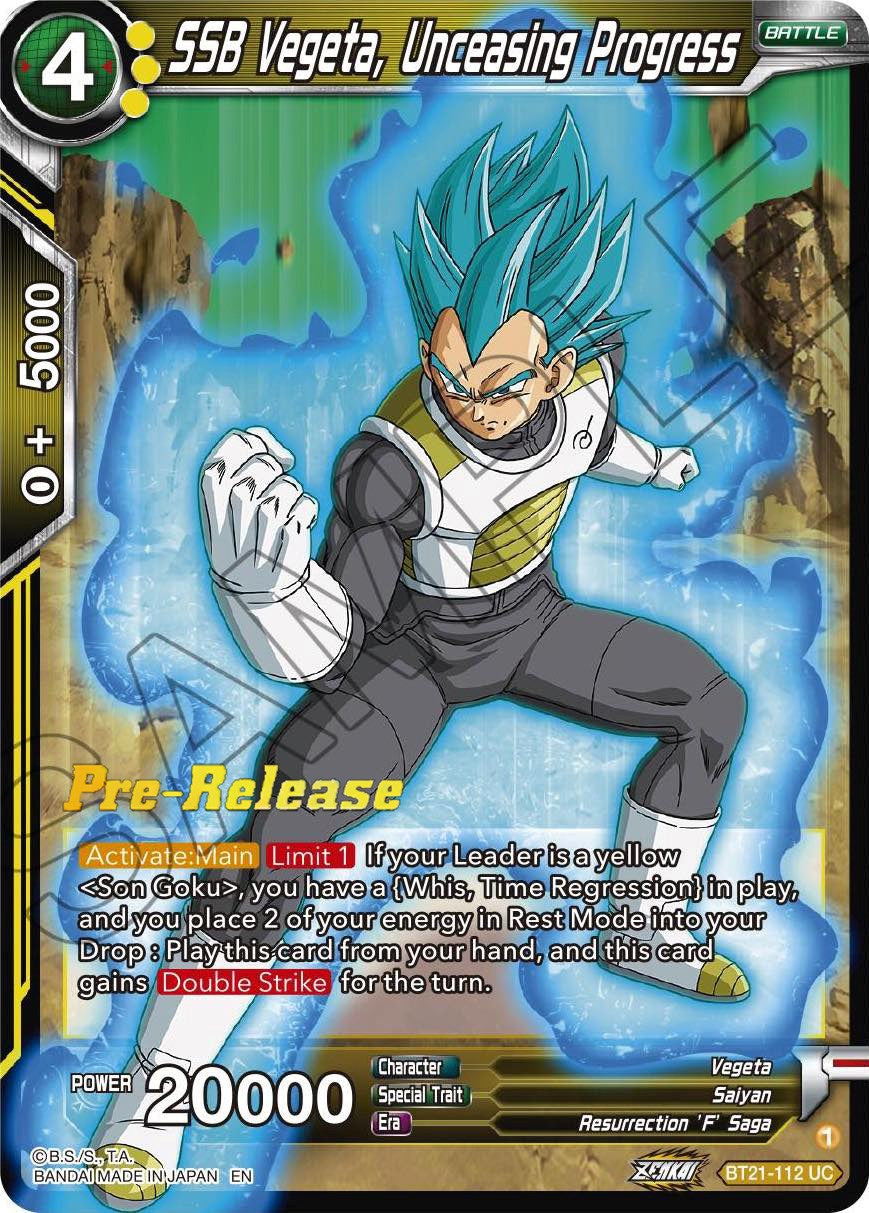 SSB Vegeta, Unceasing Progress (BT21-112) [Wild Resurgence Pre-Release Cards] | Total Play