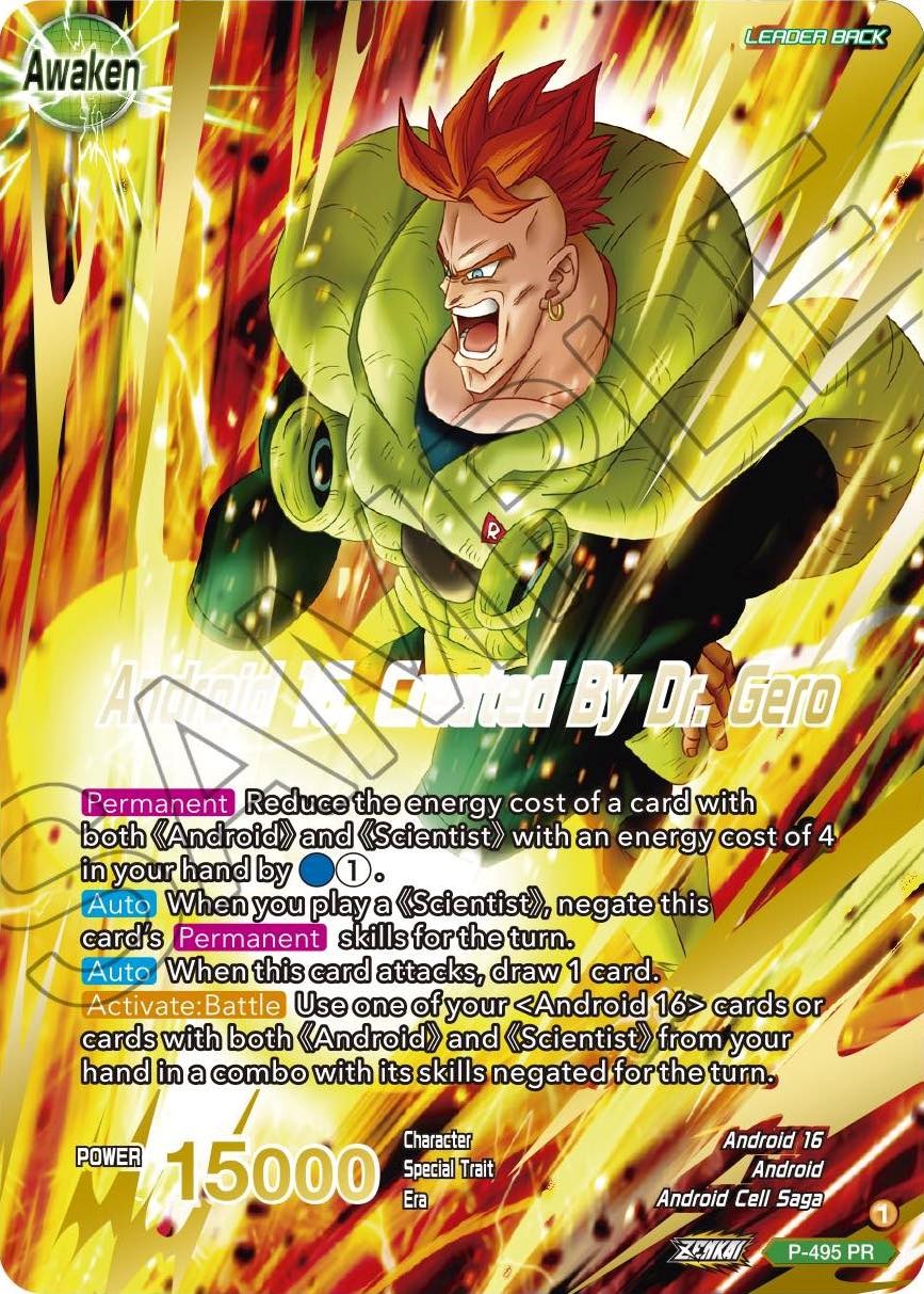 Android 16 // Android 16, Created By Dr. Gero (Gold Stamped) (P-495) [Promotion Cards] | Total Play