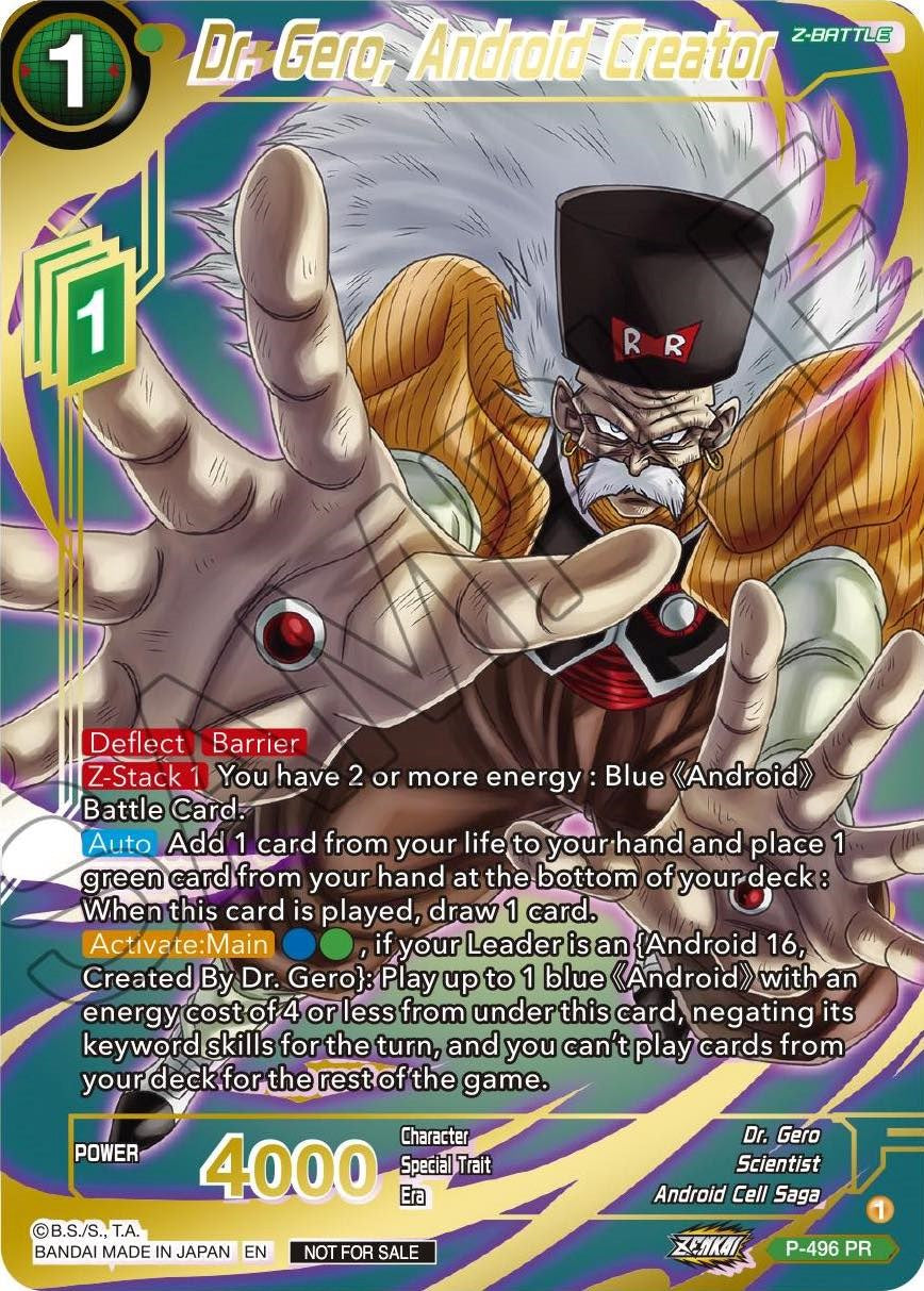 Dr. Gero, Android Creator (Gold Stamped) (P-496) [Promotion Cards] | Total Play
