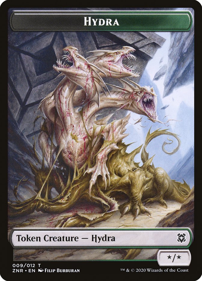 Angel Warrior // Hydra Double-Sided Token [Zendikar Rising Tokens] | Total Play