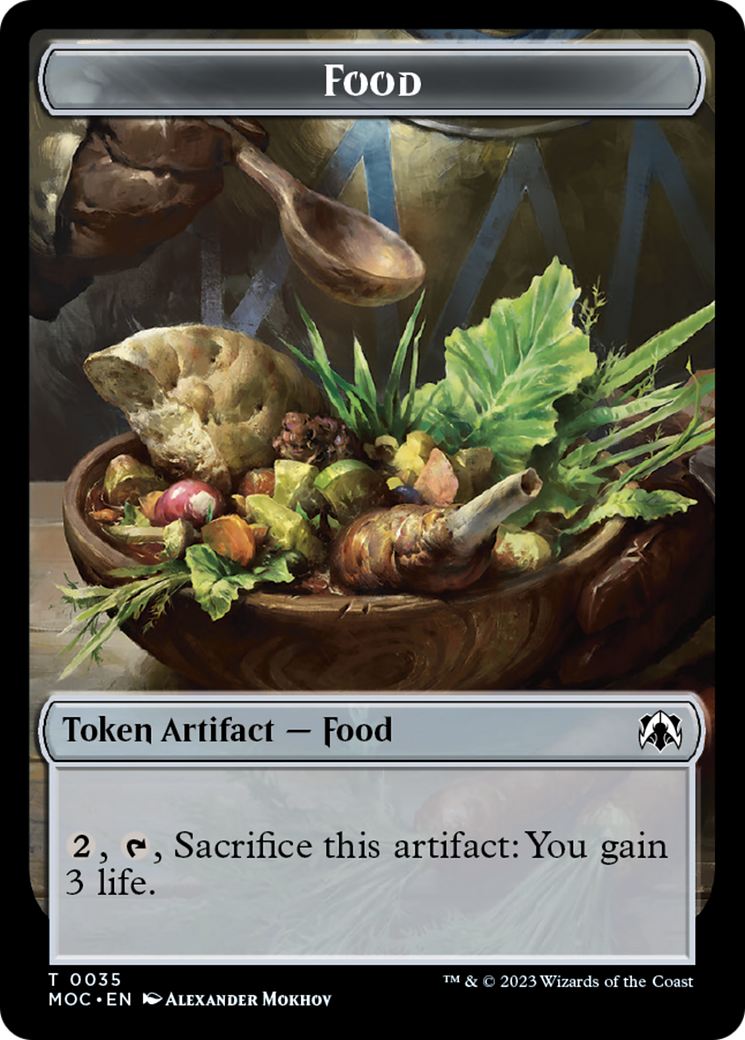Food // Replicated Ring Double-Sided Token [March of the Machine Commander Tokens] | Total Play