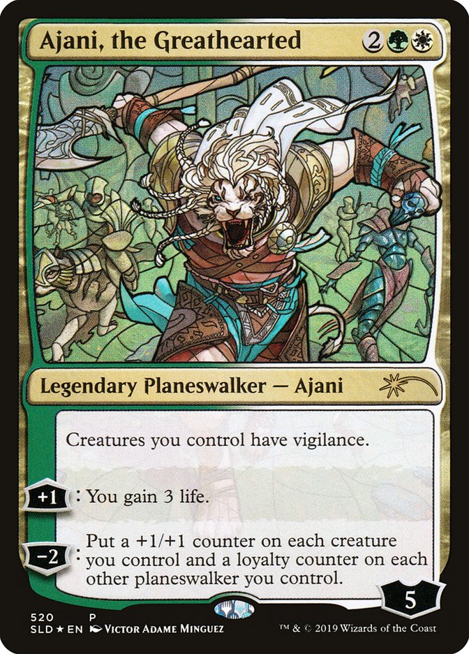 Ajani, the Greathearted (Stained Glass) [Secret Lair Drop Promos] | Total Play