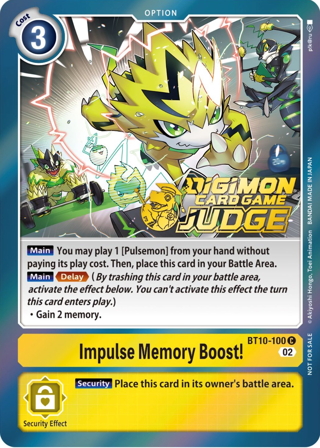 Impulse Memory Boost! [BT10-100] (Judge Pack 3) [Xros Encounter Promos] | Total Play