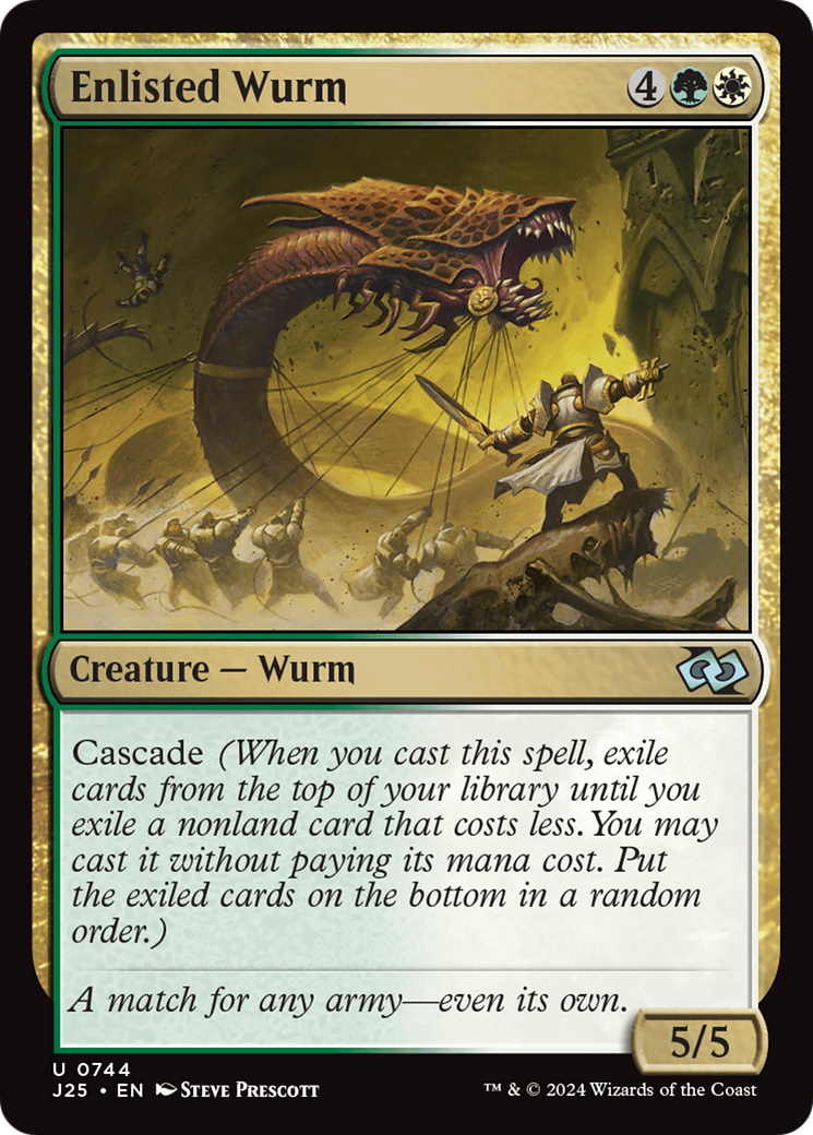 Enlisted Wurm [Foundations Jumpstart] | Total Play