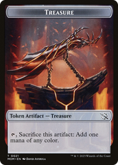 Treasure (21) // Wrenn and Realmbreaker Emblem Double-Sided Token [March of the Machine Tokens] | Total Play