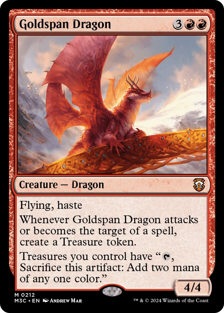 Goldspan Dragon (Ripple Foil) [Modern Horizons 3 Commander] | Total Play