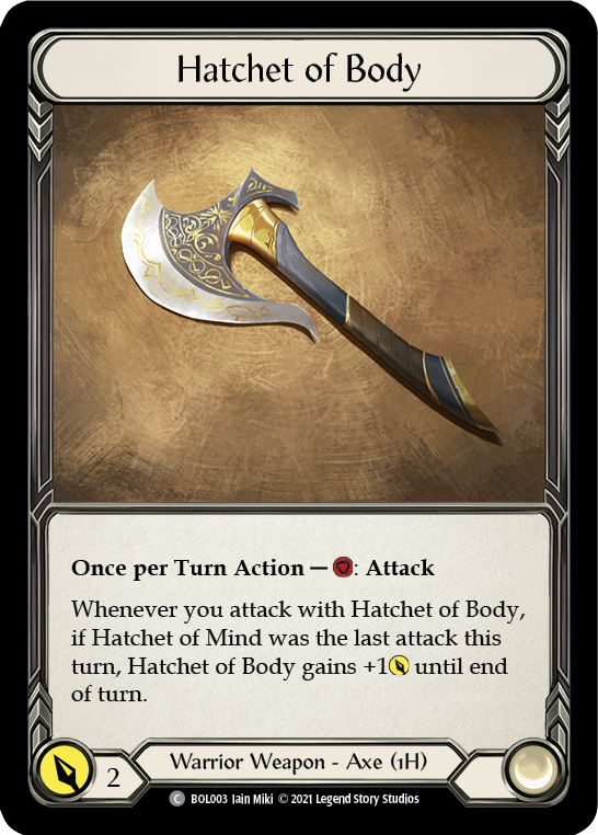 Hatchet of Body [BOL003] (Monarch Boltyn Blitz Deck) | Total Play