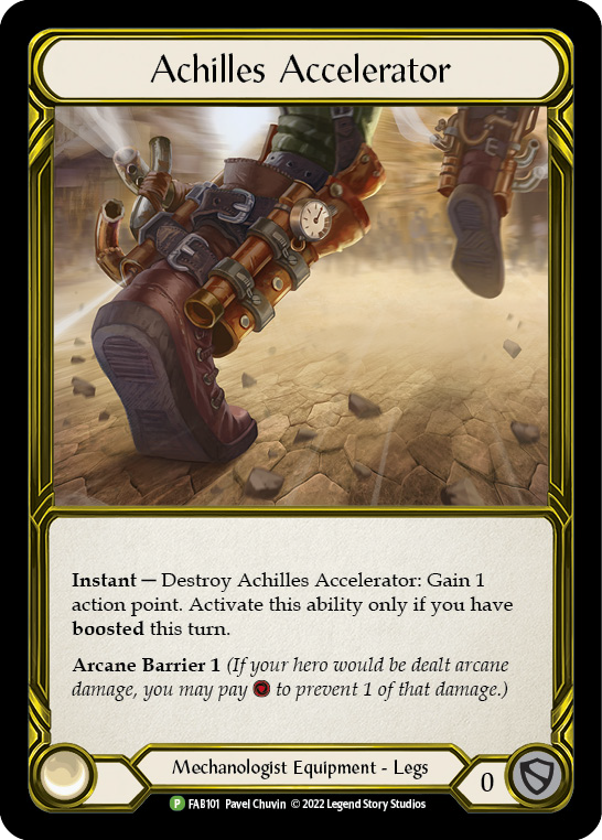 Achilles Accelerator (Golden) [FAB101] (Promo)  Cold Foil | Total Play