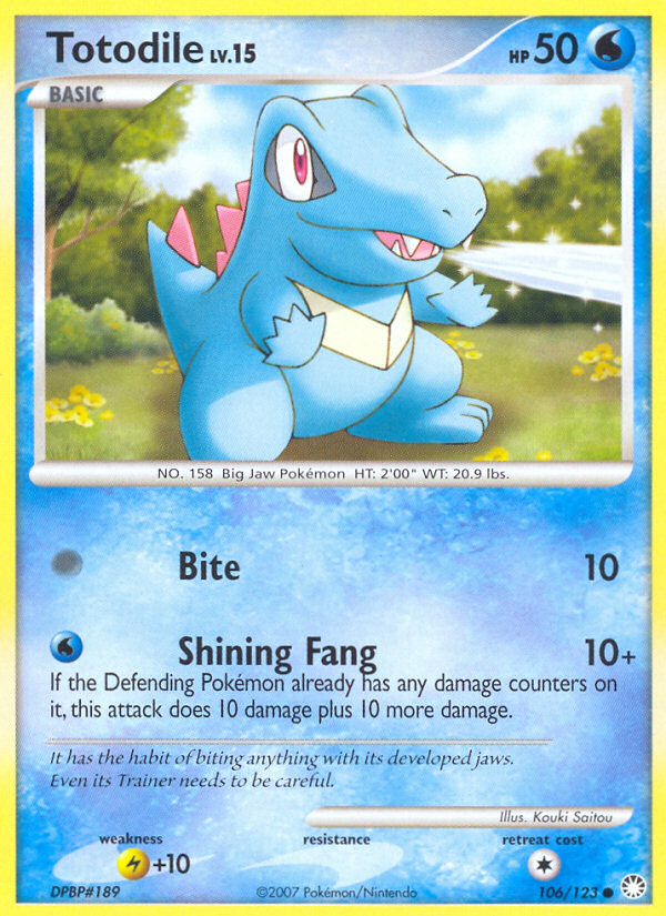 Totodile (106/123) [Diamond & Pearl: Mysterious Treasures] | Total Play