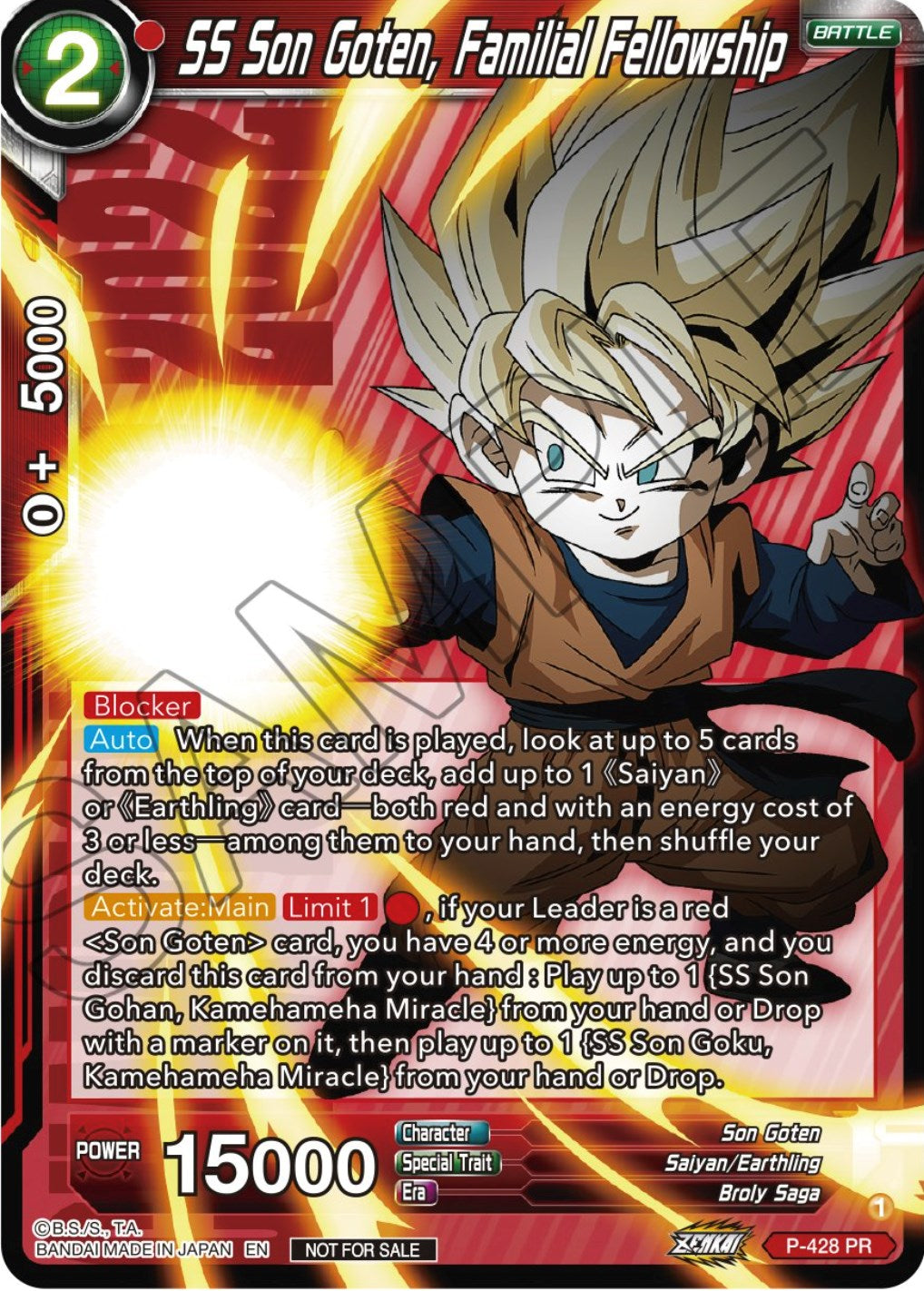 SS Son Goten, Familial Fellowship (P-428) [Promotion Cards] | Total Play