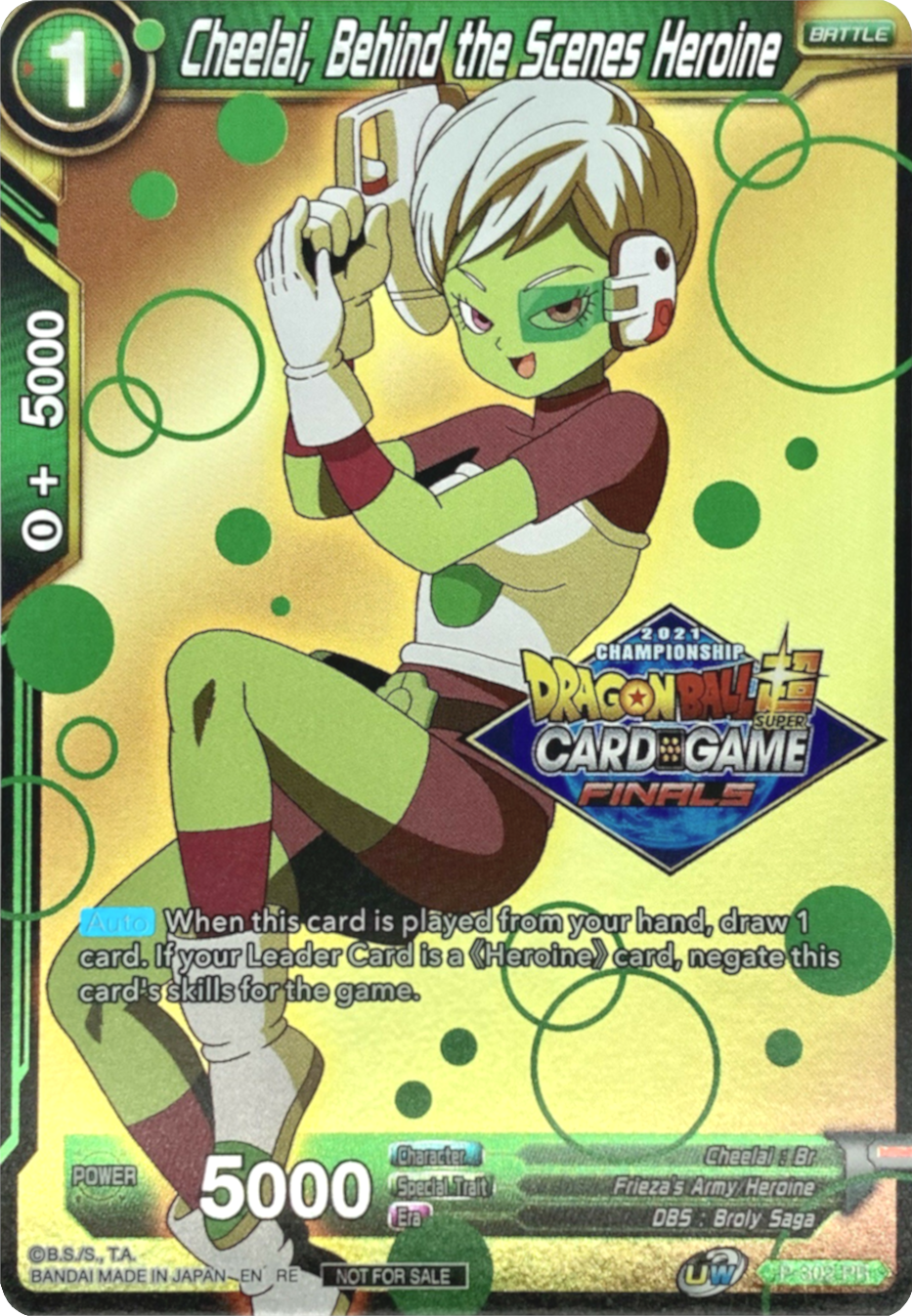 Cheelai, Behind the Scenes Heroine (2021 Tournament Pack Vault Set) (P-302) [Tournament Promotion Cards] | Total Play