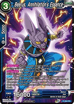 Beerus, Annihilation's Essence (Tournament Pack Vol. 8) (P-384) [Tournament Promotion Cards] | Total Play