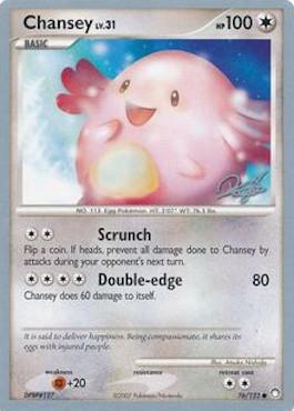 Chansey LV.31 (76/123) (Bliss Control - Paul Atanassov) [World Championships 2008] | Total Play