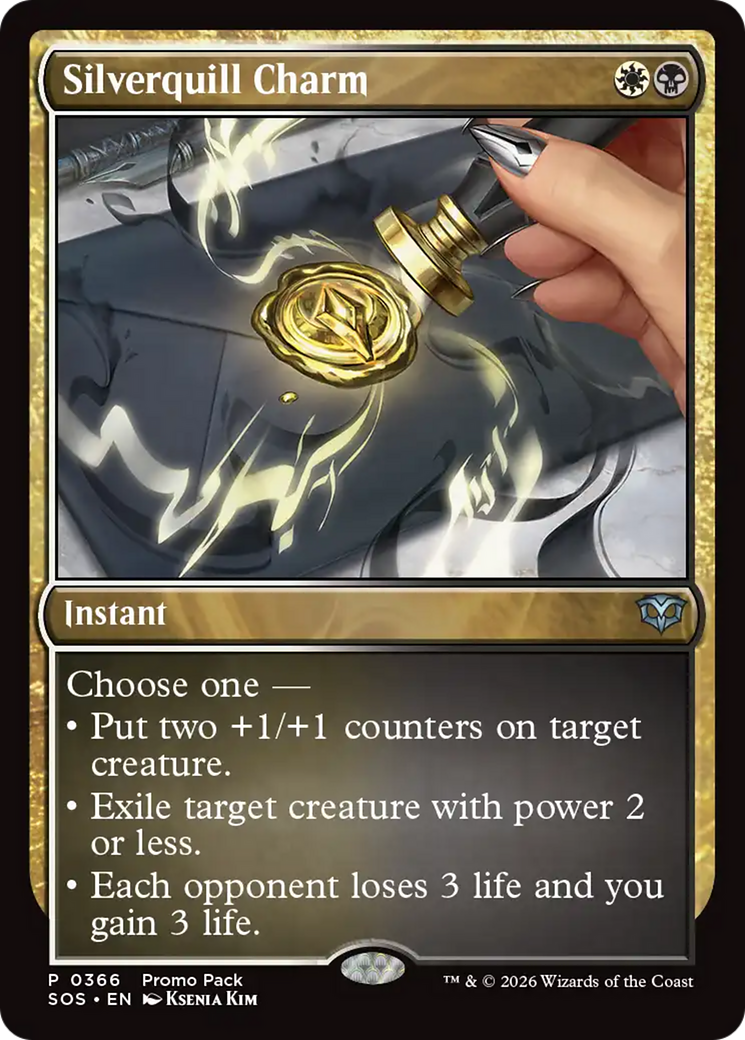 Silverquill Charm [Secrets of Strixhaven Promos] | Total Play