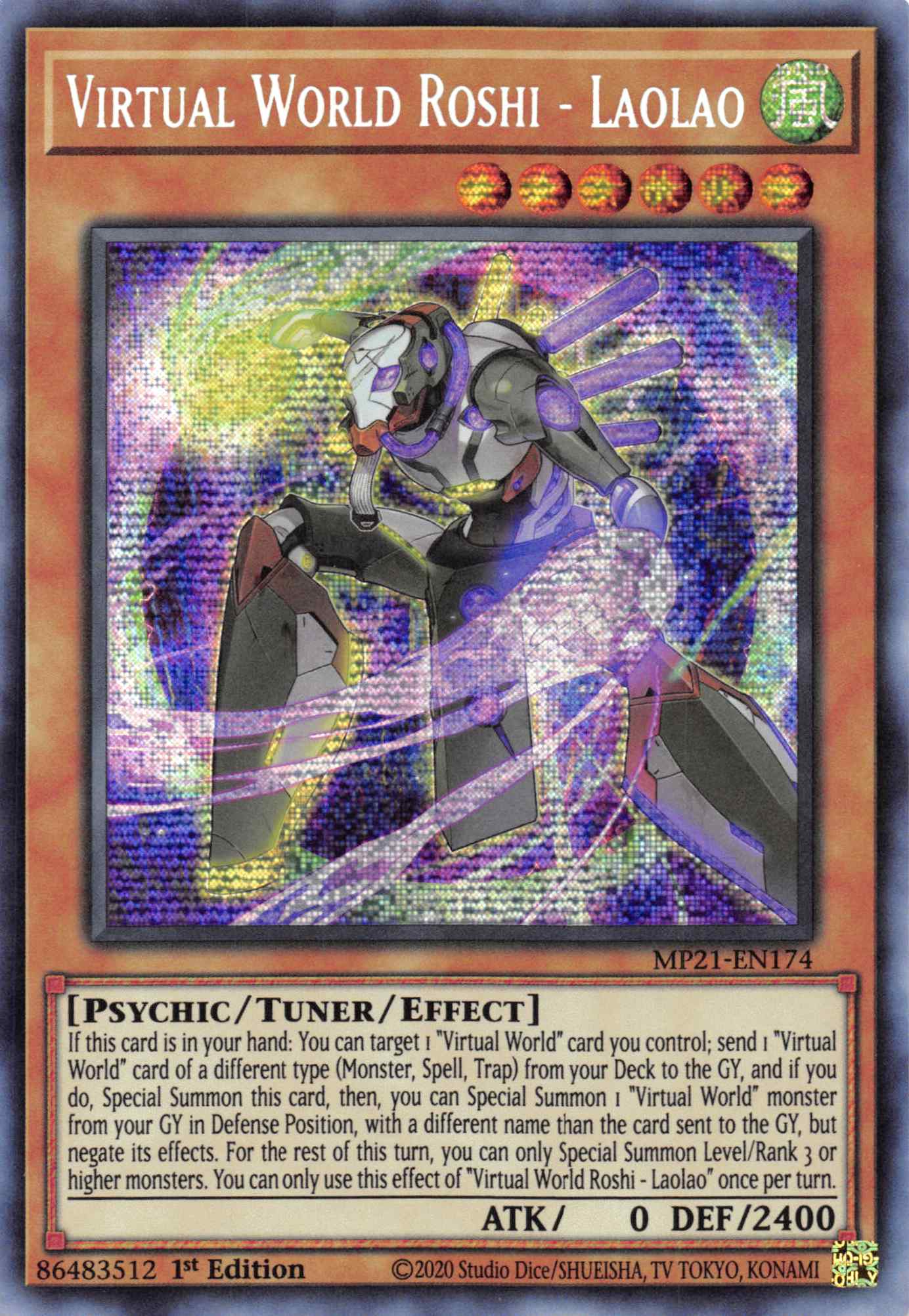 Virtual World Roshi - Laolao [MP21-EN174] Prismatic Secret Rare | Total Play