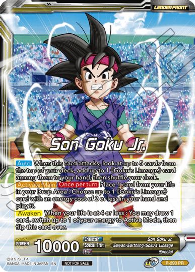 Son Goku Jr. // SS Son Goku Jr., Scion of the Lineage (P-290) [Promotion Cards] | Total Play