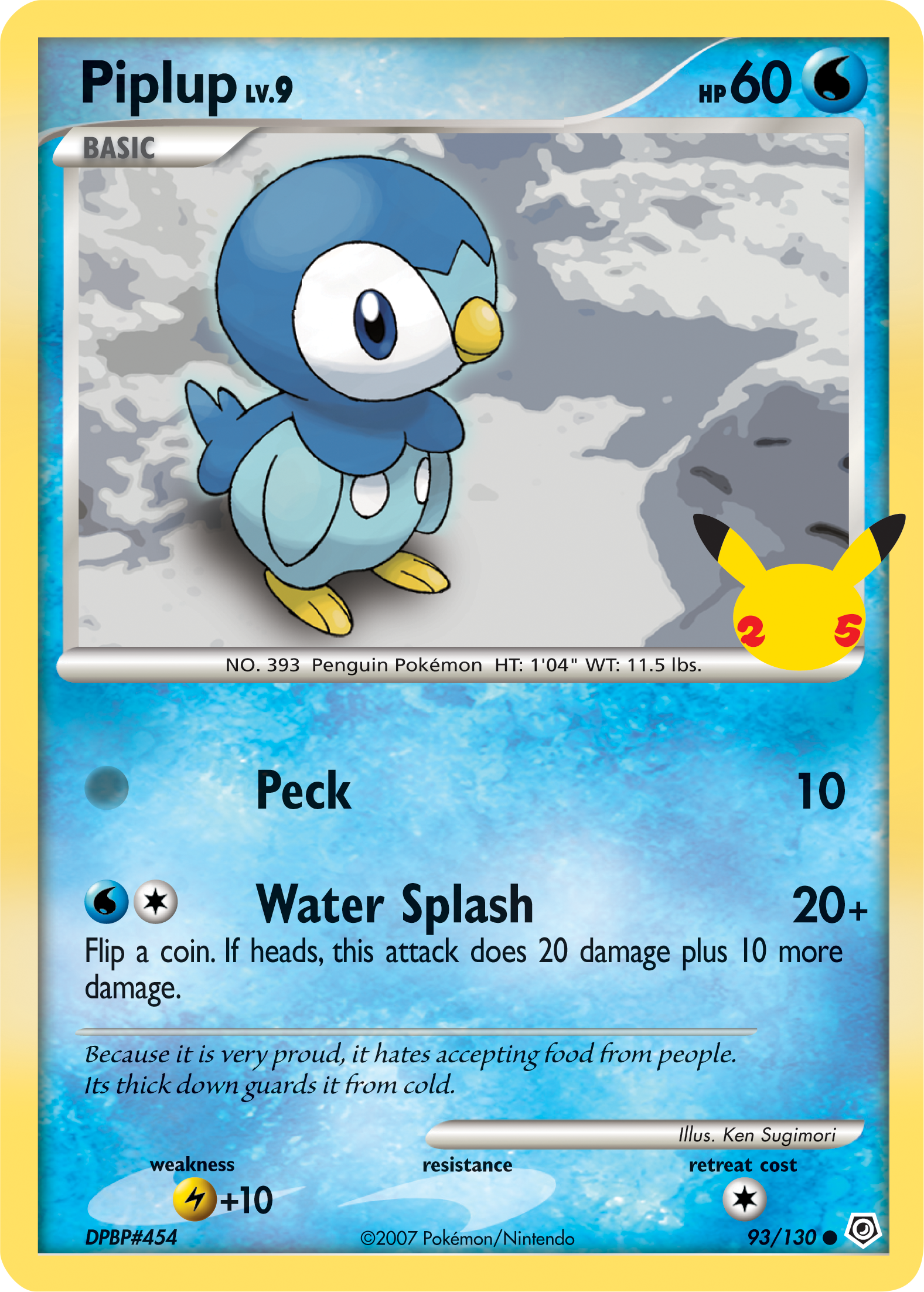 Piplup (93/130) (Jumbo Card) [First Partner Pack] | Total Play