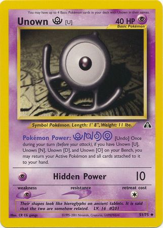 Unown [U] (51/75) [Neo Discovery Unlimited] | Total Play
