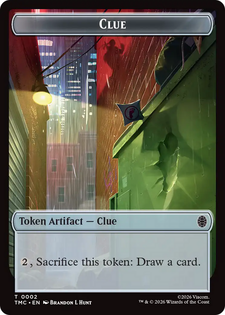 Ooze // Clue Double-Sided Token [Teenage Mutant Ninja Turtles Commander Tokens] | Total Play
