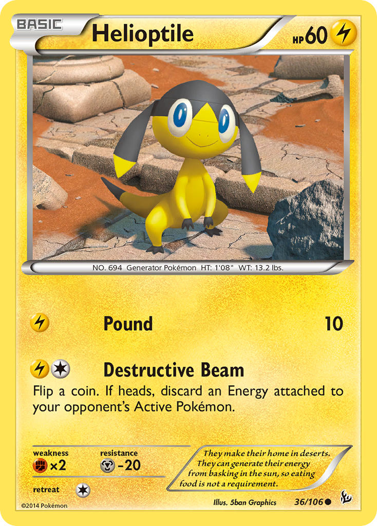 Helioptile (36/106) [XY: Flashfire] | Total Play