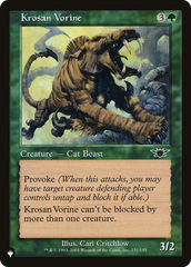 Krosan Vorine [The List Reprints] | Total Play