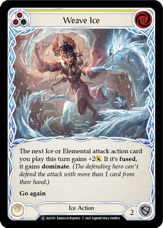 Weave Ice (Yellow) [U-ELE155] (Tales of Aria Unlimited)  Unlimited Rainbow Foil | Total Play