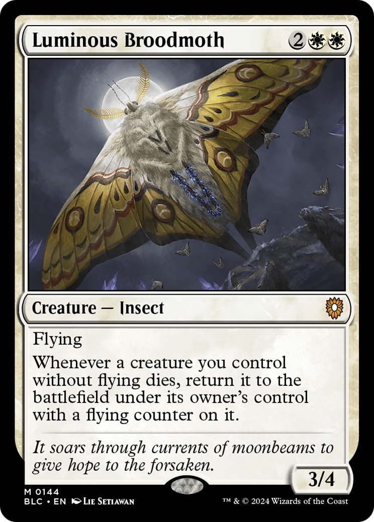 Luminous Broodmoth [Bloomburrow Commander] | Total Play