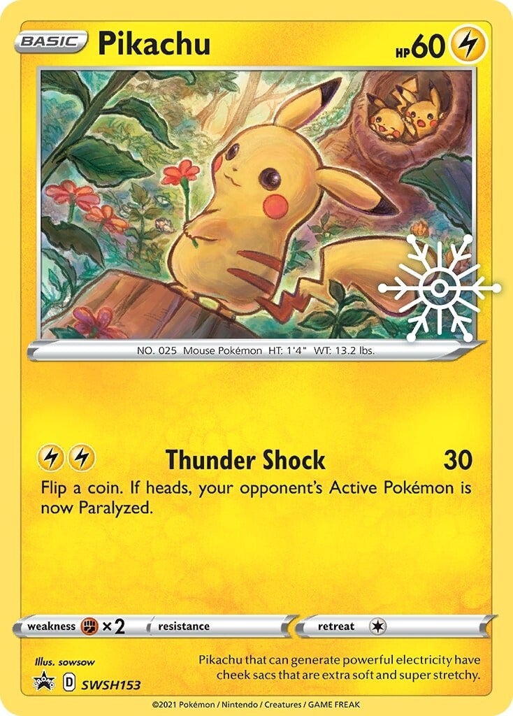 Pikachu (SWSH153) (Holiday Calendar) [Sword & Shield: Black Star Promos] | Total Play