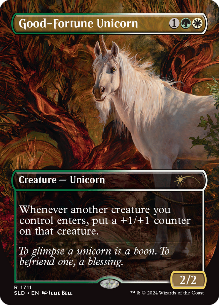 Good-Fortune Unicorn (Rainbow Foil) [Secret Lair Drop Series] | Total Play