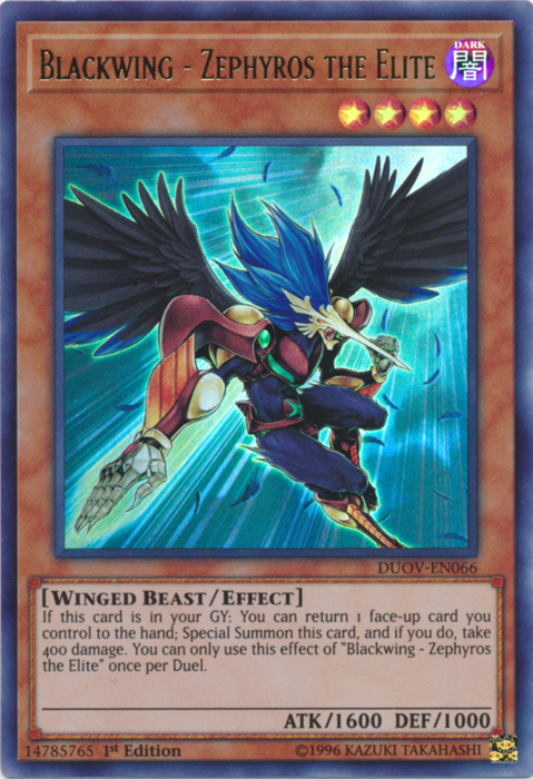 Blackwing - Zephyros the Elite [DUOV-EN066] Ultra Rare | Total Play