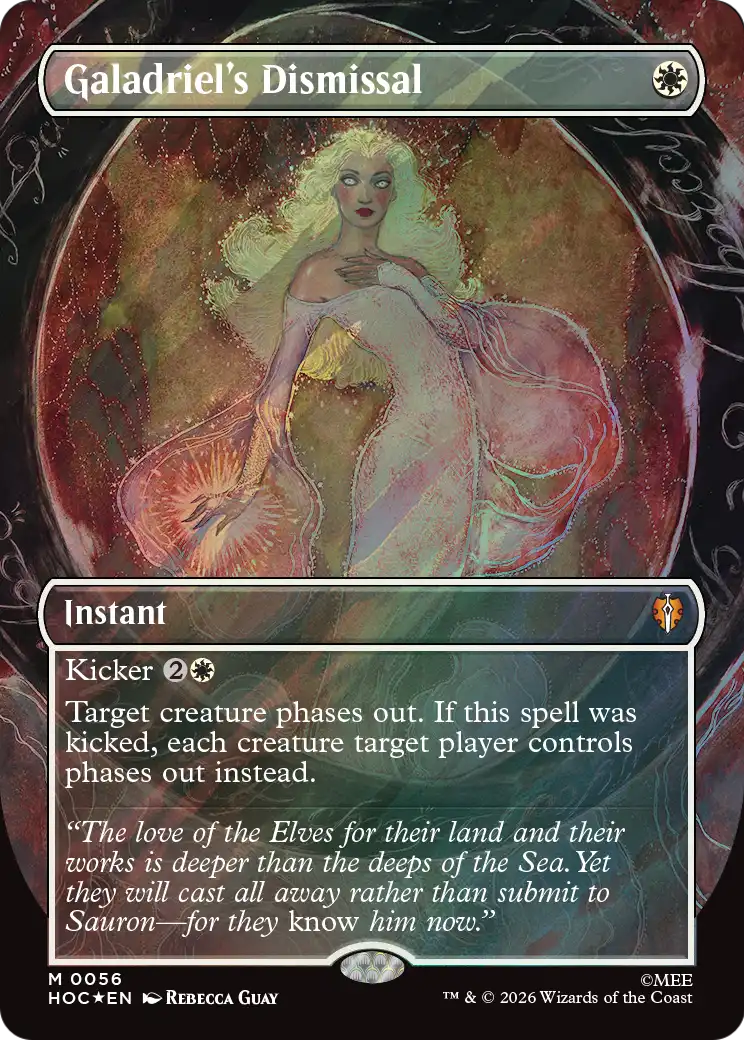 Galadriel's Dismissal (Borderless) (Surge Foil) [The Hobbit: Eternal-Legal] | Total Play