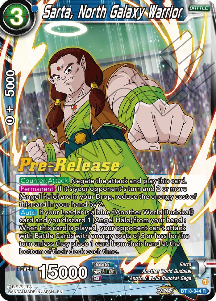 Sarta, North Galaxy Warrior (BT18-044) [Dawn of the Z-Legends Prerelease Promos] | Total Play