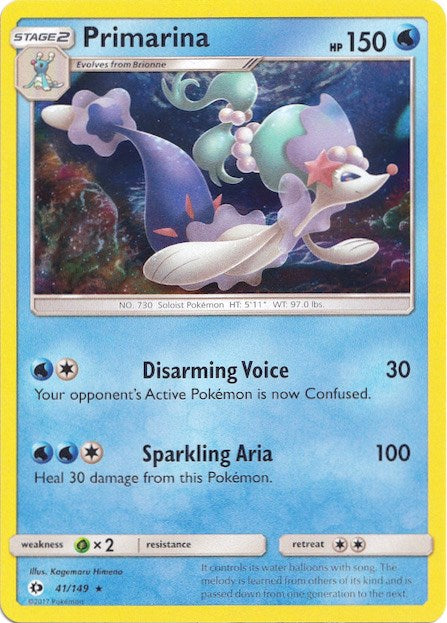 Primarina (41/149) (Water Web Holo) [Sun & Moon: Base Set] | Total Play