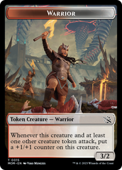 Warrior // Phyrexian Saproling Double-Sided Token [March of the Machine Tokens] | Total Play