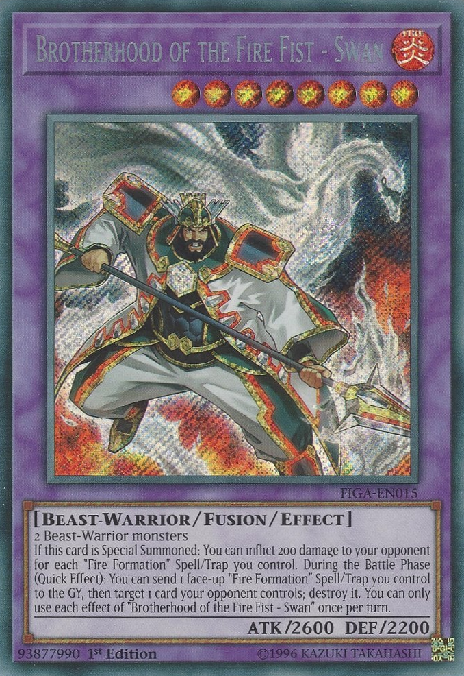Brotherhood of the Fire Fist - Swan [FIGA-EN015] Secret Rare | Total Play