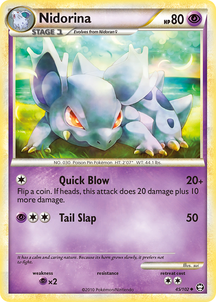 Nidorina (45/102) [HeartGold & SoulSilver: Triumphant] | Total Play